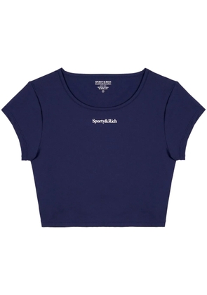 Sporty & Rich serif-logo training T-shirt - Blue