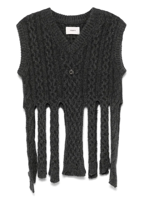 Coperni shredded vest - Grey