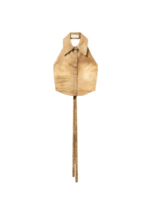 Blumarine button denim tank top - Neutrals