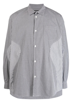 Undercover mixed-print cotton shirt - Brown