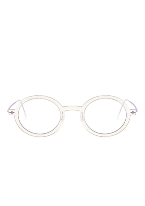 Lindberg round-frame glasses - Neutrals