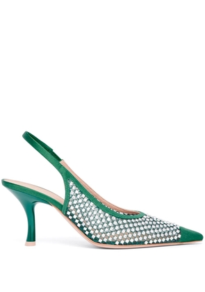 Malone Souliers Vesper 70mm crystal-embellished pumps - Green