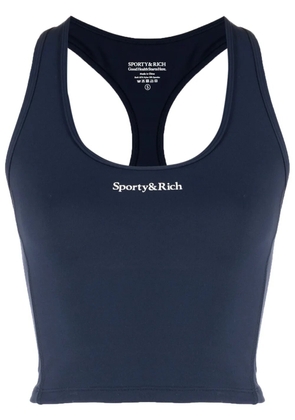 Sporty & Rich logo-print tank top - Blue