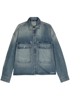 B1ARCHIVE stone-washed denim shirt - Blue