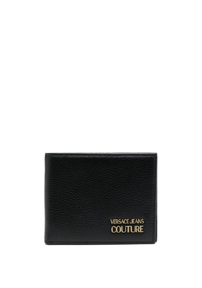 Versace Jeans Couture logo-plaque leather wallet - Black