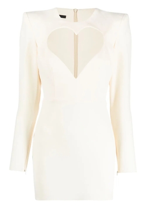 Alex Perry heart cut-out minidress - Yellow