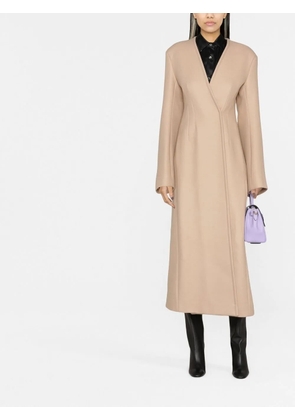 The Attico Dallas long coat - Neutrals