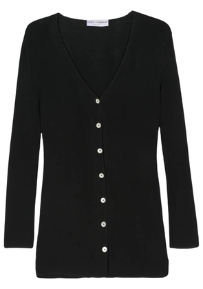 Dolce & Gabbana Pre-Owned 1990s ribbed-knit cardigan - Black