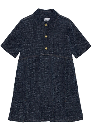 GANNI short-sleeve denim mini dress - Black