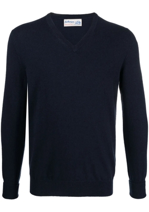 Ballantyne V-neck cashmere jumper - Blue
