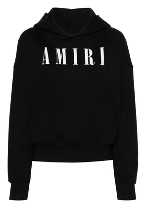 AMIRI logo-print cotton hoodie - Black