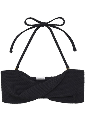 ANINE BING Rosa twist bikini top - Black