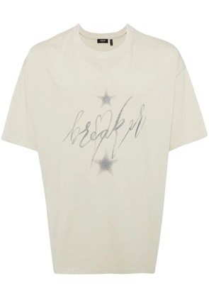 FIVE CM glitter-detailing graphic-print T-shirt - Green