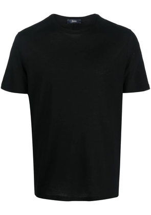 Herno logo-plaque cotton T-shirt - Black