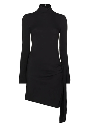 Dolce & Gabbana ruched high neck mini dress - Black