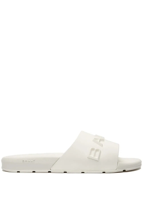 Bally logo-embossed slides - White