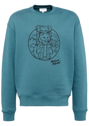 Maison Kitsuné rambling fox sweatshirt - Blue