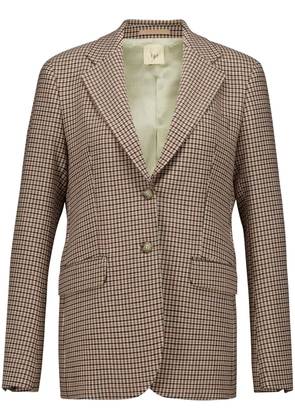 PAULA houndstooth-check wool blazer - Brown