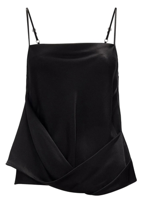 JW Anderson draped satin tank top - Black