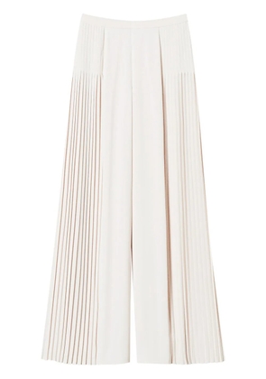 TWINSET pleated georgette palazzo pants - Neutrals