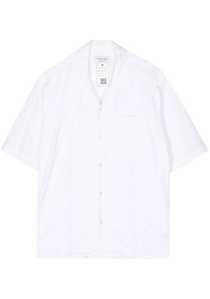 Marine Serre lace-detail cotton shirt - White