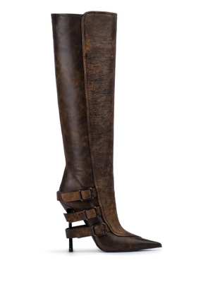Le Silla 120mm Pointed Boots - Brown