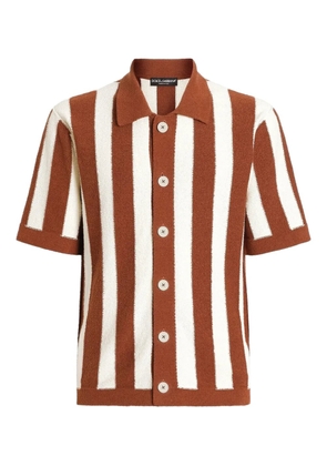 Dolce & Gabbana striped button shirt - Brown
