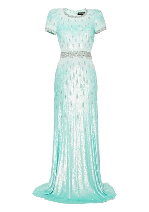 Jenny Packham Greta sequinned gown - Green