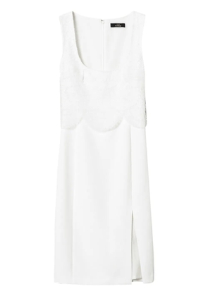 TWINSET embroidered crepe midi dress - White