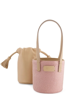 Giambattista Valli logo-patch beach bag - Pink