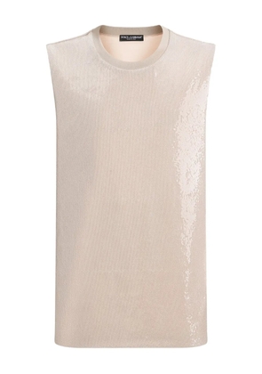 Dolce & Gabbana sequin sleeveless tank - Neutrals