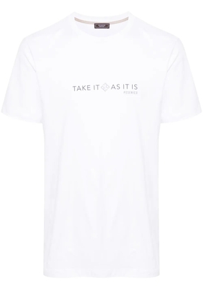 Peserico text-print cotton T-shirt - White