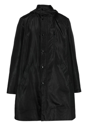 Marine Serre hooded logo-print windbreaker - Black