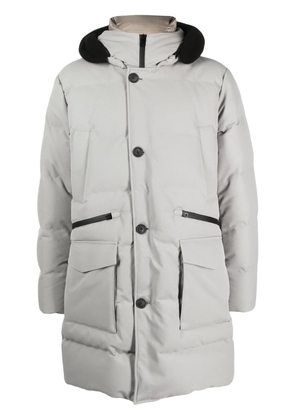 Woolrich button-fastening hooded down jacket - Neutrals