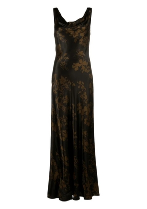 Reformation Annabelle silk gown - Black