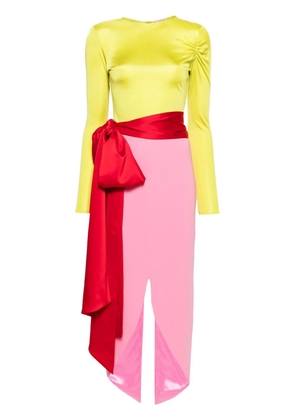 V:PM ATELIER Cherry belted maxi dress - Green