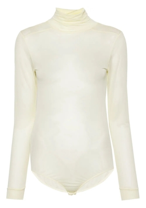 Maison Margiela four-stitch sheer bodysuit - Yellow