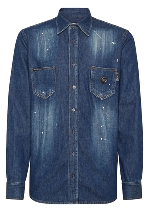 Philipp Plein denim long-sleeved shirt - Blue