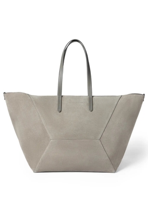 Brunello Cucinelli large BC Duo suede tote bag - Green