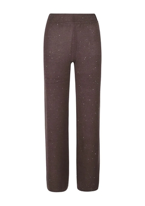 HINNOMINATE sequin-embellished trousers - Brown