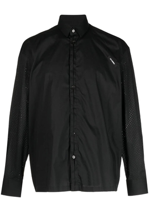 LES HOMMES logo-patch shirt - Black