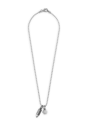 Philipp Plein bullet-charm necklace - Silver