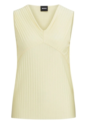 BOSS plissé V-neck top - Neutrals
