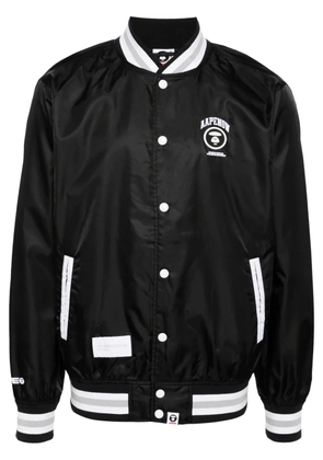 AAPE BY *A BATHING APE® stripe-trim bomber jacket - Black
