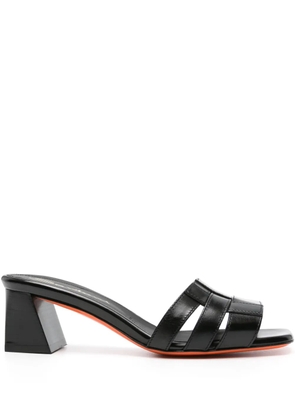 Santoni 60mm leather sandals - Black