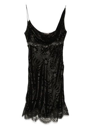 Roberto Cavalli jacquard mini dress - Black