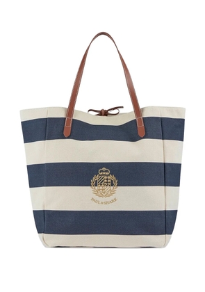 Paul & Shark embroidered-logo stripe-pattern bag - Blue
