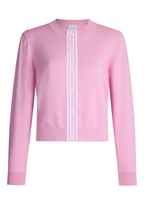Patou striped-detail cardigan - Pink