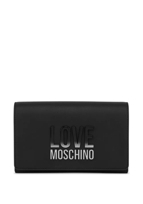 Love Moschino logo-plaque crossbody bag - Black