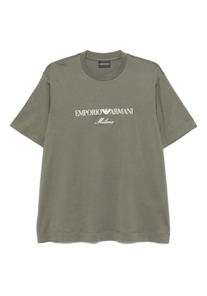 Emporio Armani logo-embroidered T-shirt - Green
